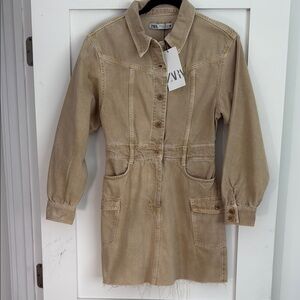 Zara denim cargo dress